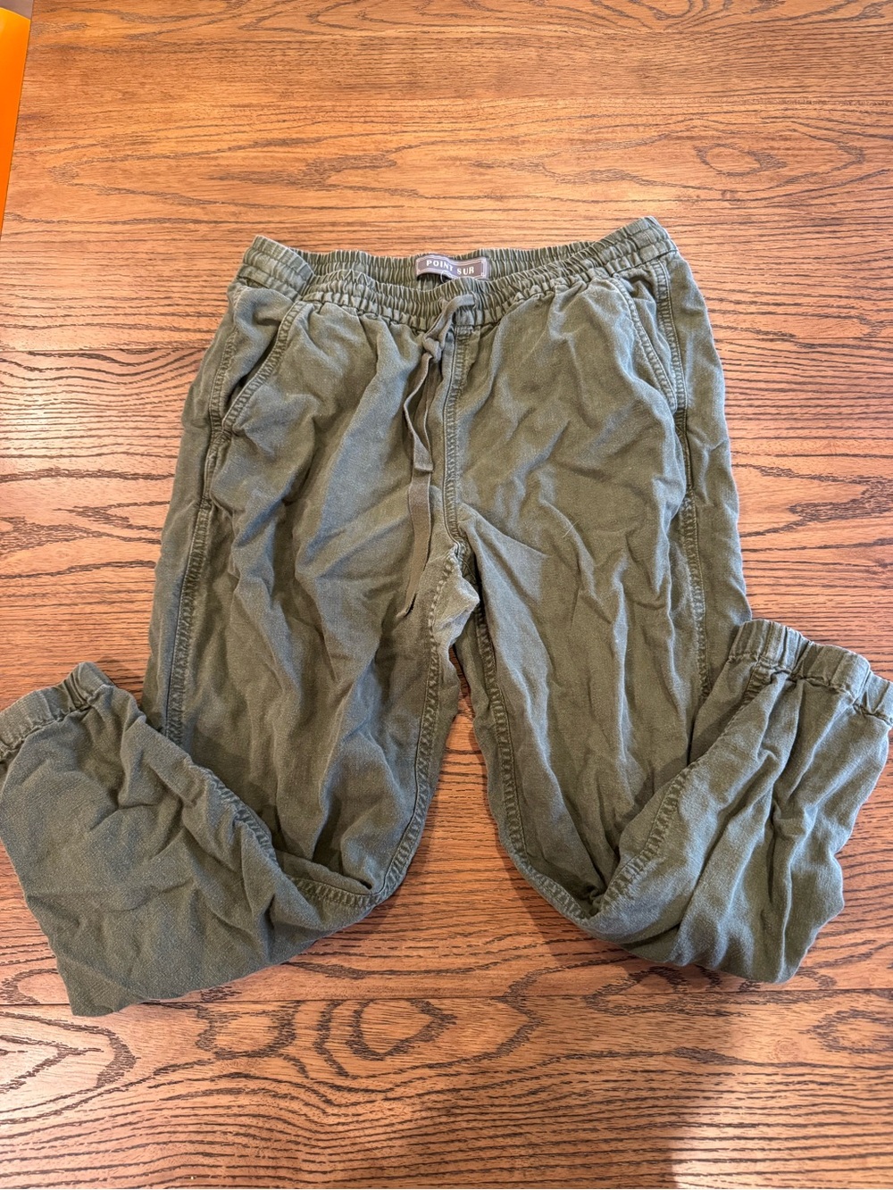 Olive Drawstring Women's Jogger Pants - Casual Everyday Style